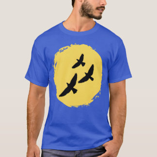 ビンテージ鳥デザイン Tシャツ
