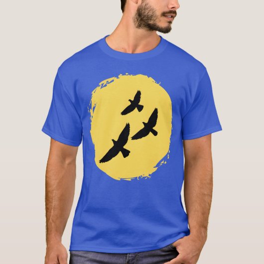 ビンテージ鳥デザイン Tシャツ (正面)