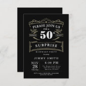 ビンテージ いつでも 年齢を問わない ラスティック テーマ 招待状 (正面/裏面)