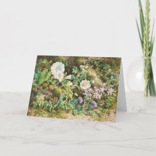 ビンテージ おしゃれ ペチュニア 花 フラワー 絵画 サンキューカード