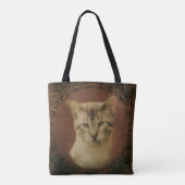 ビンテージ かわいい 猫 トートバッグ (裏面)