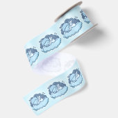 ビンテージ かわいい 眠れる天使 サテンリボン (裏面)