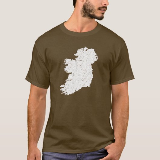 ビンテージ アイルランド地図 メンズTシャツ Tシャツ (正面)