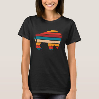 ビンテージ アメリカンバイソン 西部 ウェスタン 国立公園 Tシャツ