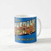 ビンテージ アルバカーキ ニューメキシコ州 挨拶 コーヒーマグカップ (正面右)