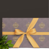 ビンテージ アンティーク スモーキー マウベ メダリオン ラッピングペーパー