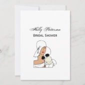 ビンテージ アートデコの女性 花を飾った帽子をかぶる C 招待状 (正面)