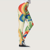 ビンテージ アートデコ ジャズ ポショワール ガーデン バタフライ レギンス (右)