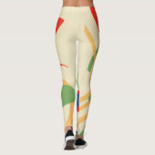 ビンテージ アートデコ ジャズ ポショワール ガーデン バタフライ レギンス (裏面)