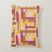 ビンテージ アートデコ ジャズ ポショワール 幾何学模様 アクセントクッション (裏面(縦))