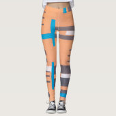 ビンテージ アートデコ ジャズ ポショワール, 幾何学模様 レギンス (正面)