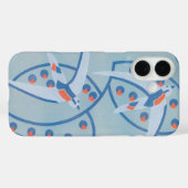 ビンテージ アートデコ ジャズ ポショワール 鳥 動物 パターン Case-Mate iPhoneケース (裏面 (横))
