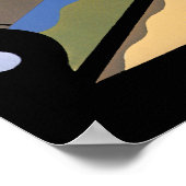 ビンテージ アートデコ ポショワール ジャズ キュビズム パターン ポスター (角)