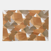 ビンテージ アートデコ ポショワール ジャズ タン 幾何学模様 キッチンタオル (横)