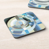 ビンテージ アートデコ ポショワール ジャズ 幾何学模様 コースター (左側)