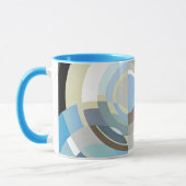 ビンテージ アートデコ ポショワール ジャズ 幾何学模様 マグカップ (左)