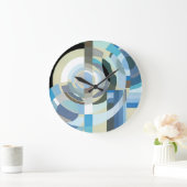 ビンテージ アートデコ ポショワール ジャズ 幾何学模様 ラージ壁時計 (ホーム)