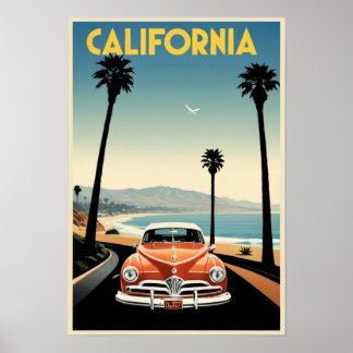 ビンテージ アート カリフォルニア アート ビンテージ トラベル アート ポスター