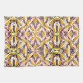 ビンテージ アールデコ ジャズ ポショワール ガーデン トンボ キッチンタオル (横)