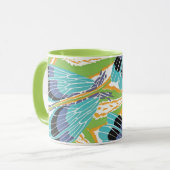 ビンテージ アールデコ ジャズ ポショワール ガーデン バグ 虫 マグカップ (正面左)