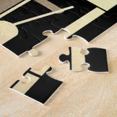 ビンテージ アールデコ 産業用車輪と機械作業員 ジグソーパズル (側面)