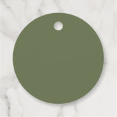 ビンテージ イエロー フローラル エレガント グリーン ラスティック フェイバータグ (裏面)