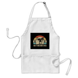 ビンテージ イングリッシュブルドッグの父の日Tシャツ 父 スタンダードエプロン