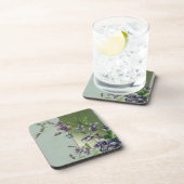 ビンテージ イースターエッグに咲く紫の花 コースター (右側)