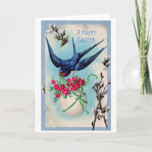 ビンテージ イースター スワロフスキー エッグ フラワー カード (正面)