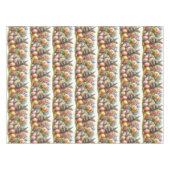 ビンテージ イースター バニー 春の花 テーブルクロス (正面(横))