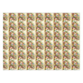 ビンテージ イースター フラワー / ウサギ テーブルクロス (正面(横))