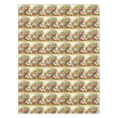 ビンテージ イースター フラワー / ウサギ テーブルクロス (正面)