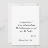 ビンテージ イースター レトロ かわいい ウサギ 兔子 メッセージ 招待状 (裏面)