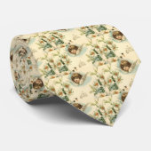 ビンテージ イースター、ヴィクトリアン エンジェルとユリの花 ネクタイ (ロール)