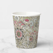 ビンテージ ウィリアム・モリス コンカックル フラワー パターン 紙コップ (左)