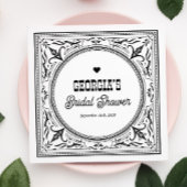 ビンテージ ウェスタンカウガール チック ラスティック ブライダルシャワー スタンダードカクテルナプキン