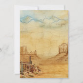 ビンテージ ウェスタン カウボーイ ラスティック カントリー ウェディング セーブザデート (裏面)