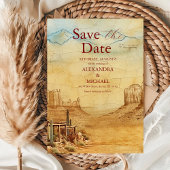 ビンテージ ウェスタン カウボーイ ラスティック カントリー ウェディング セーブザデート