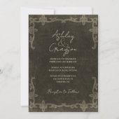 ビンテージ ウェスタン ラスティック ウェディング セーブザデート (正面)