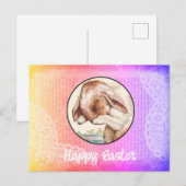 ビンテージ ウサギ イースター ポストカード (正面/裏面)