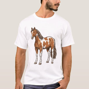 ビンテージ エングレーヴィング ピント ホース ベクター デザイン 1 Tシャツ