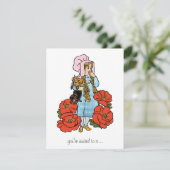 ビンテージ オズの魔法使い ドロシー 女の子 ベイビーシャワー 招待状 (スタンド正面)