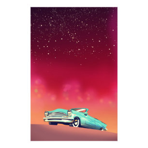 ビンテージ オールドカー フォトプリント