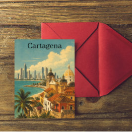 ビンテージ カルタヘナ コロンビア カリブ海 旅行 ポストカード