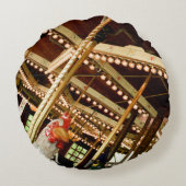 ビンテージ カルーセル ニワトリ ラウンドクッション (裏面)