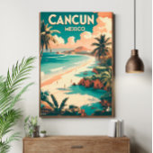 ビンテージ カンクン メキシコ - レトロ 旅行 ポスター