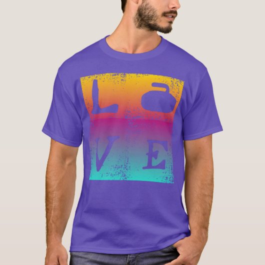 ビンテージ カーリング好き Tシャツ (正面)