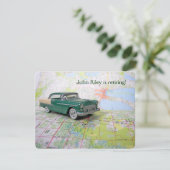 ビンテージ·カー·オン·マップ·リタイアメント 招待状 (スタンド正面)