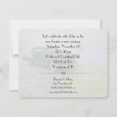 ビンテージ·カー·オン·マップ·リタイアメント 招待状 (裏面)