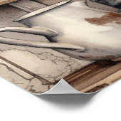 ビンテージ キッチン シェルフ 錫缶 ジャー コーヒーポット ピッチャー ポスター (角)